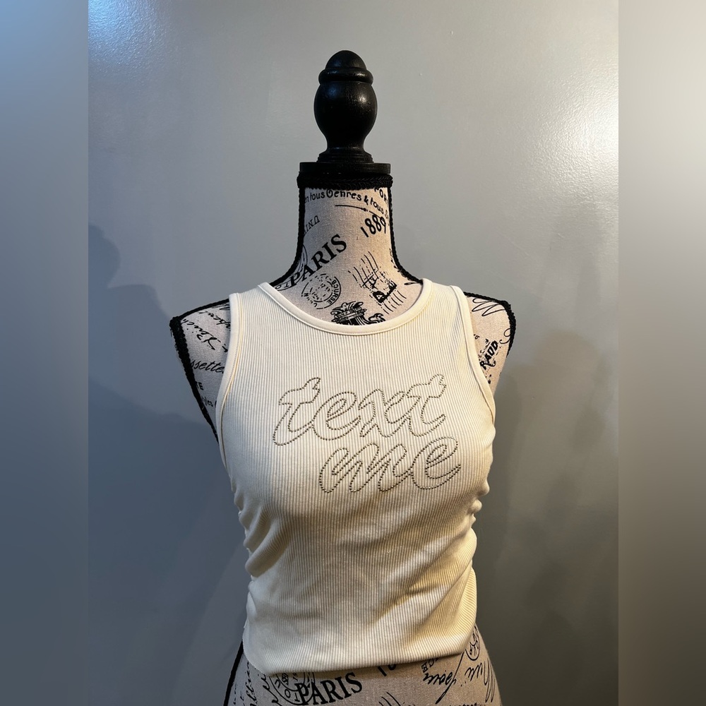 🐤 NWT Aerie TEXT ME Small Ruched Sides Crop Top